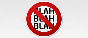 No blah blah blah