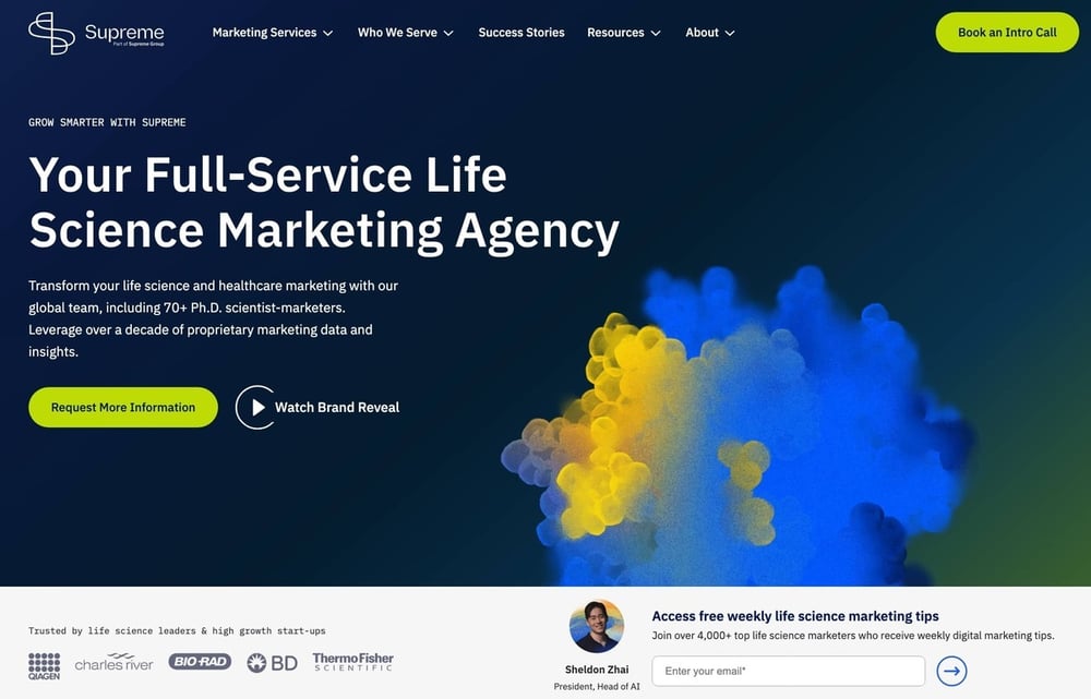 Supreme Optimization Life Science Marketing comp